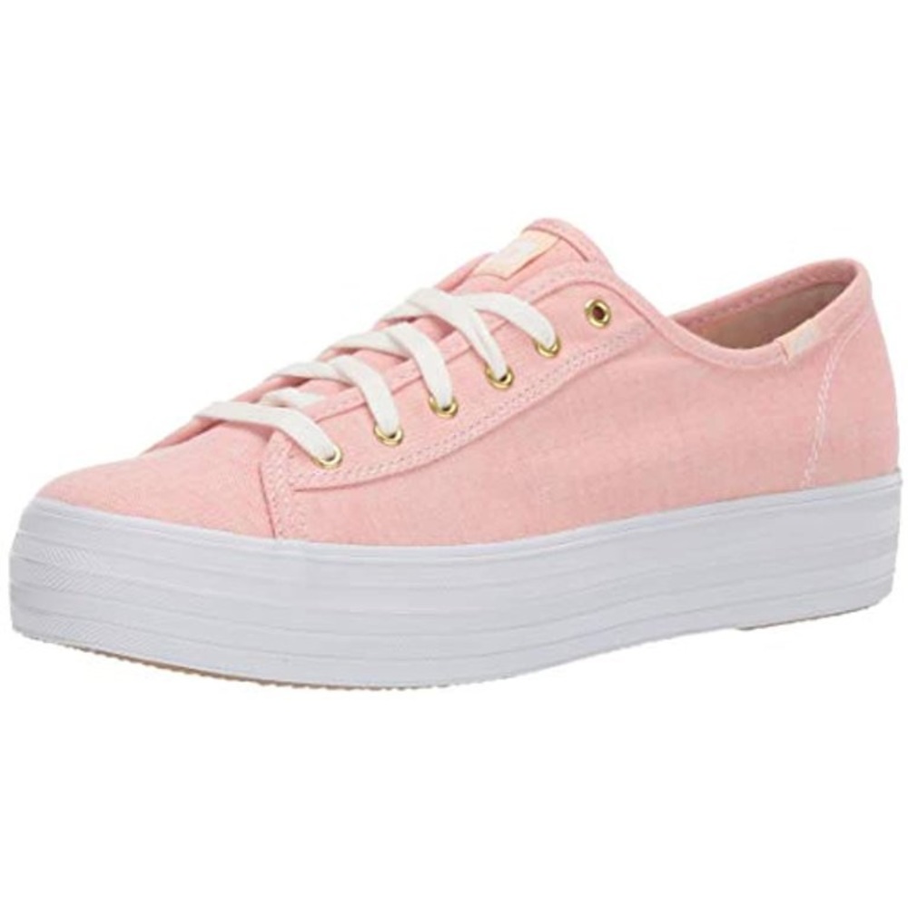 Keds triple kick chambray pink dream foam platform Y2K canvas sneakers 9.5 NWOB - Picture 9 of 12